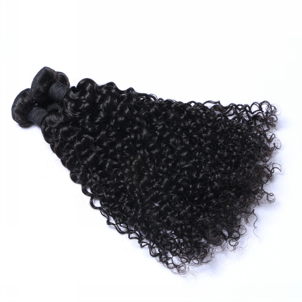 Stock virgin Brazilian human hair kinky curly hair weaving, remy hair weft zj0006